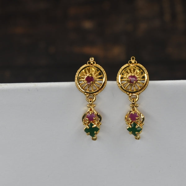 "Radiate Elegance: Chic 24K Gold-Plated Asp Fashion Daily Wear Earrings"