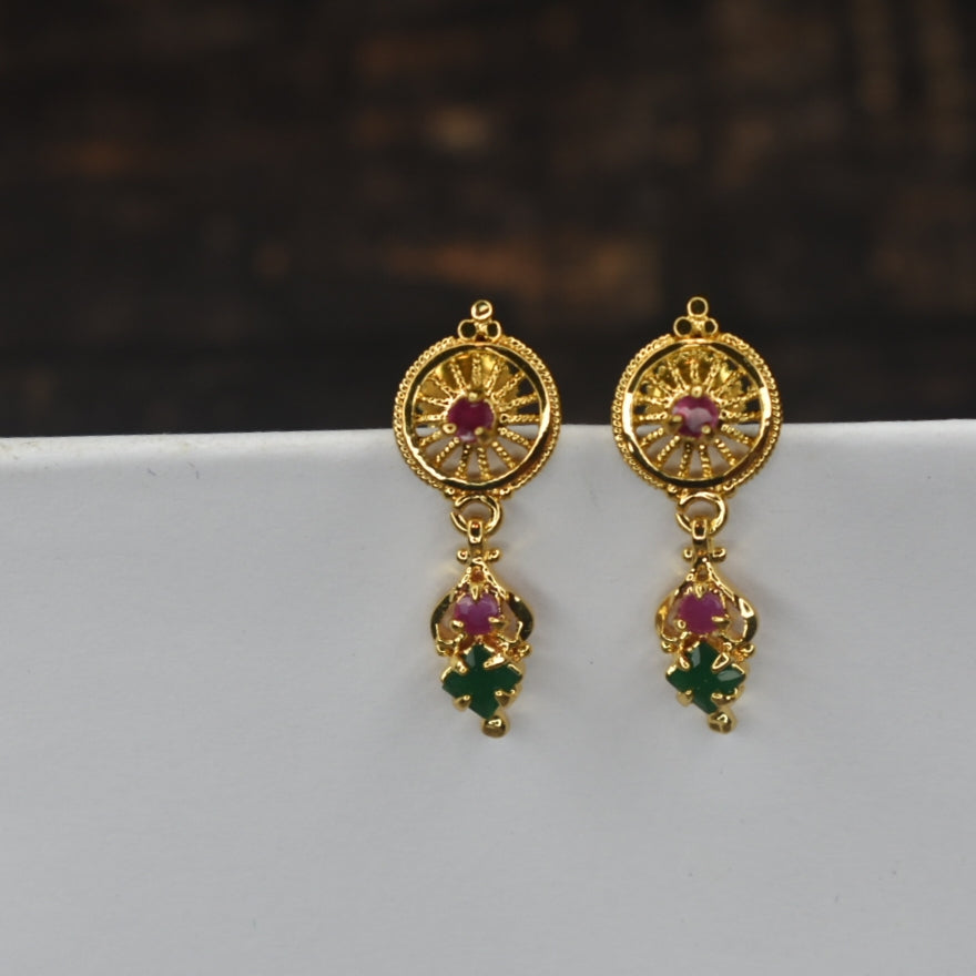 "Radiate Elegance: Chic 24K Gold-Plated Asp Fashion Daily Wear Earrings"