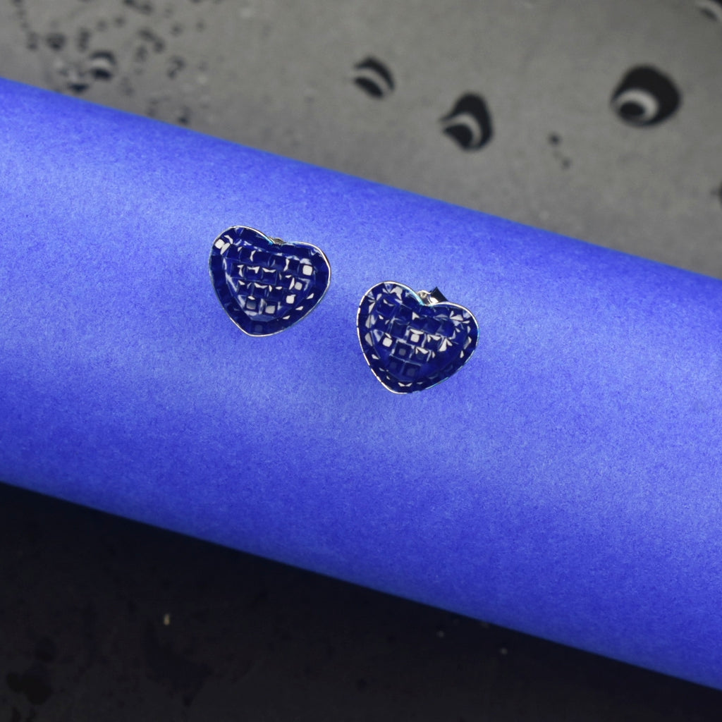 Sterling Silver Heart Shaped Earrings - Shine with Love