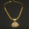 Traditional South Indian 24K Gold Plated Zircon Naan Pathakam Necklace