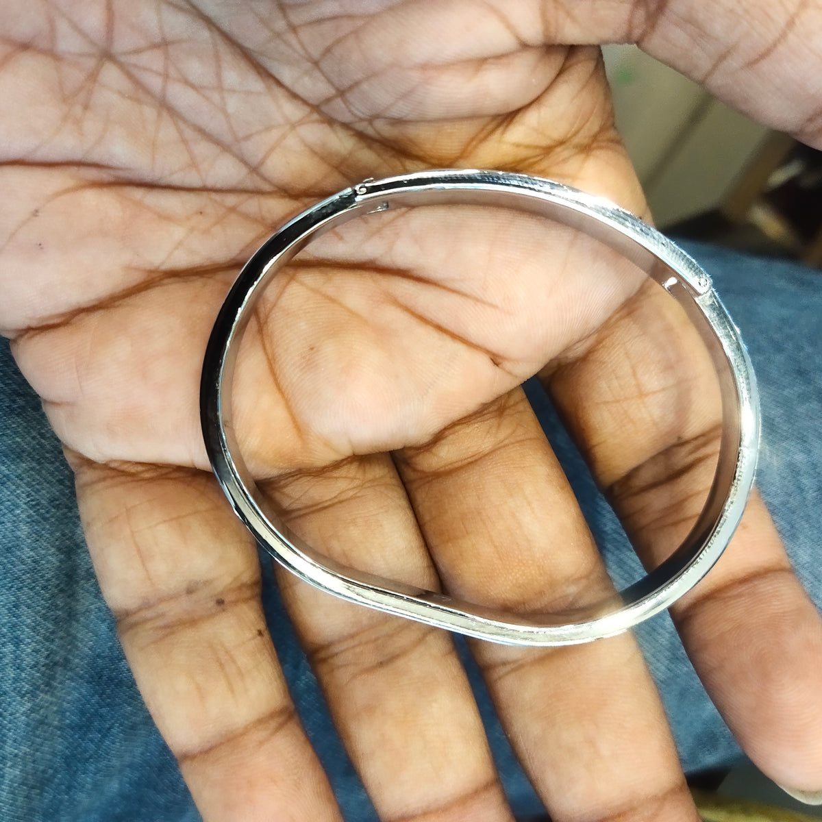 925 Silver Gold Filled Bangle Bracelet - Unisex