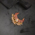 Kemp Stone Gold Pendant with Onyx Beads | 3cm | 24K Gold Plated | Temple Jewellery