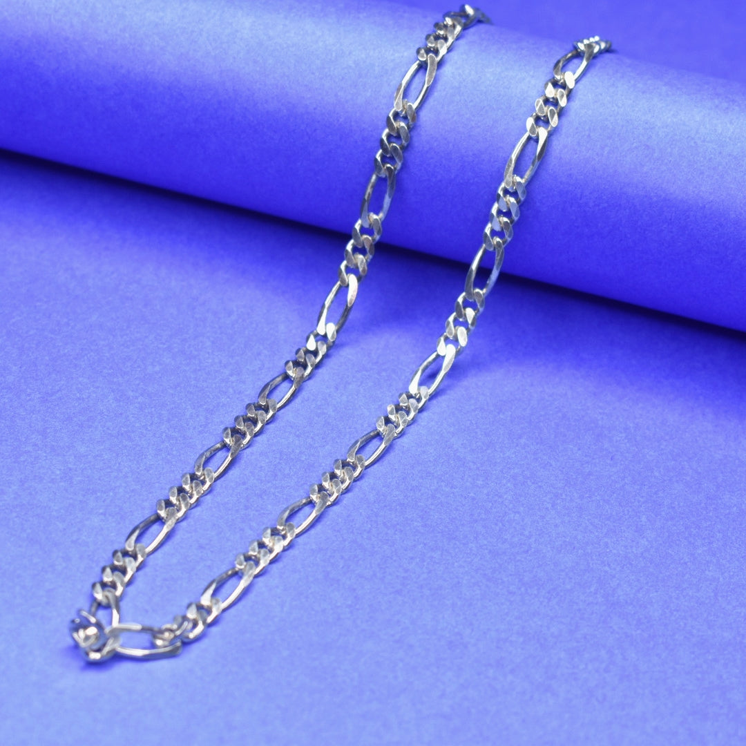 92.5 Sterling Silver Tendulkar Chain for Men - 20 Inch Bold Design