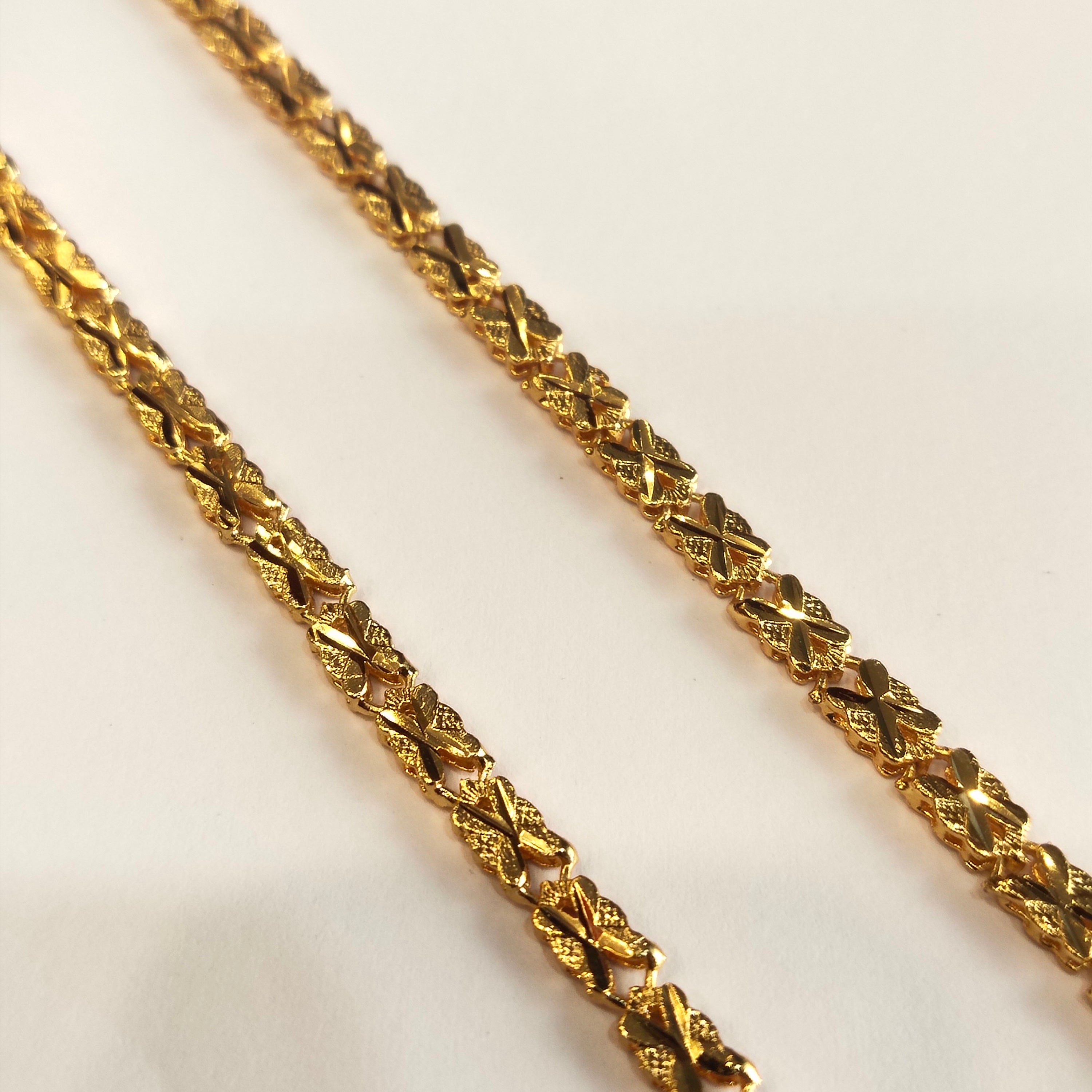"Gilded Elegance: The ASP 24k Gold Plated 30-Inch Chain for Radiant Style"