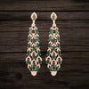 Asp Fashion Jewellery Green American Diamond Chandelier Earrings Set