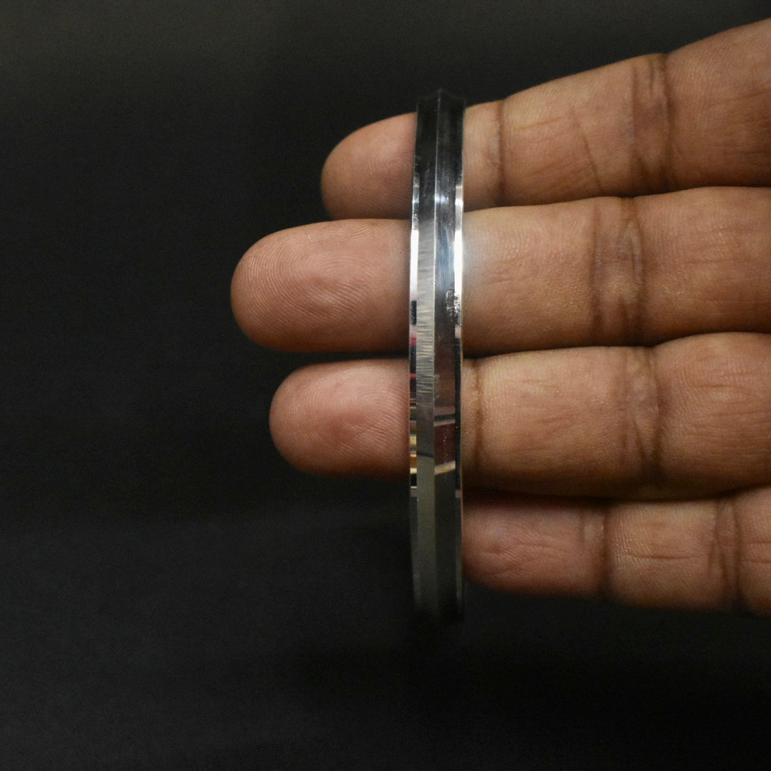 925 Silver Sardar Ji Kada for Men - Hallmarked Punjabi Sikh Bracelet