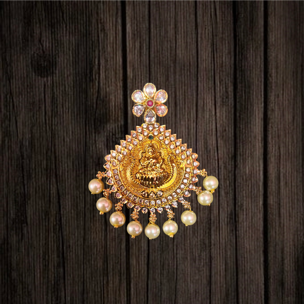 Glam Up Your Look with the Radiant Cz Laxmi Pendant by ASP Fashion Jewellery