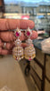 American Diamond Star Top Jhumka Earrings | Ruby CZ | Push Back