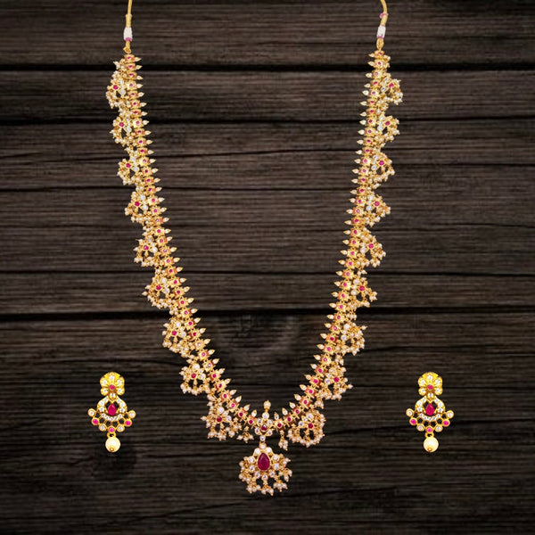 Asp Fashion Jewellery Cz Guttapusalu Necklace Set