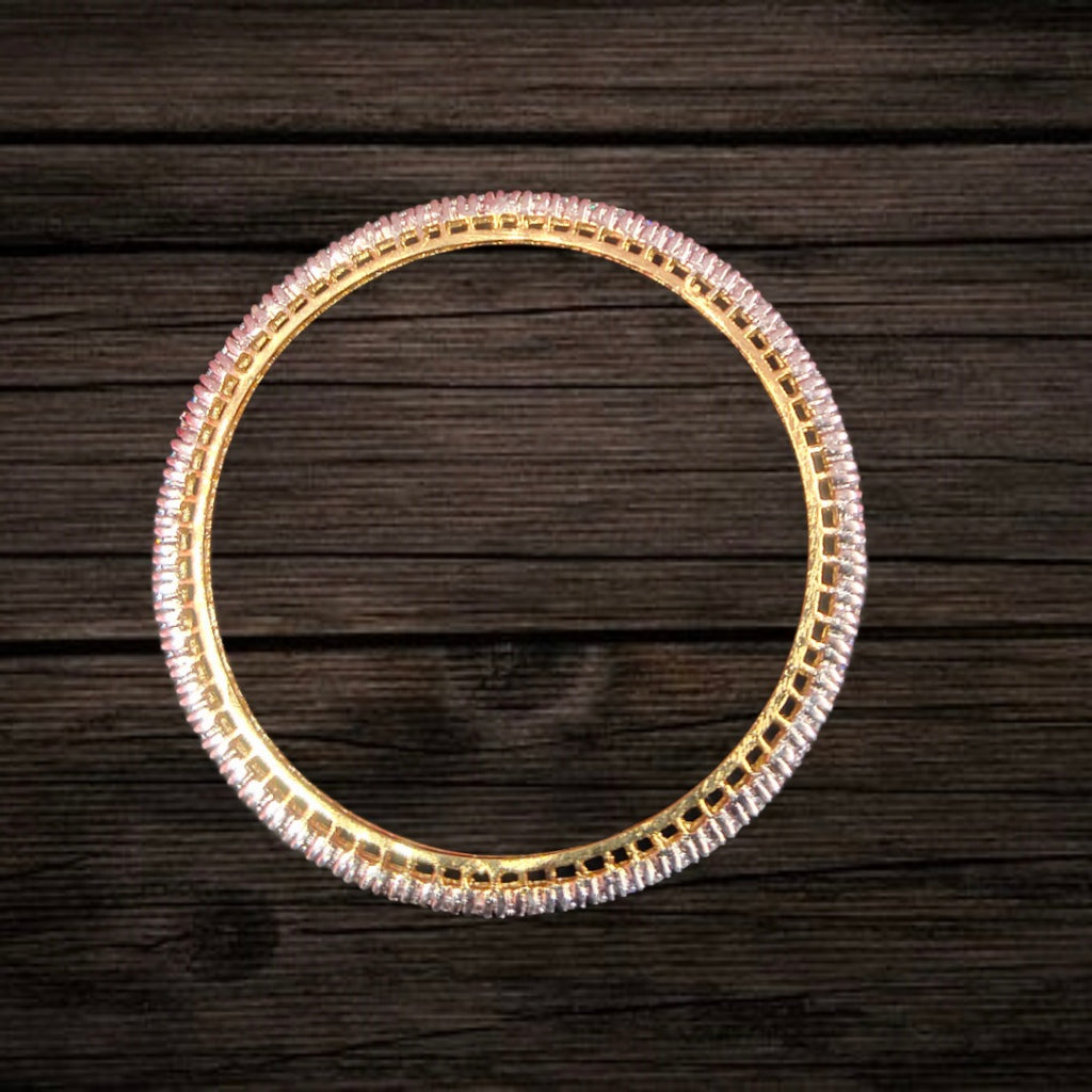 American Diamond Bangles - Royal 24K Gold Plated Bangles Set
