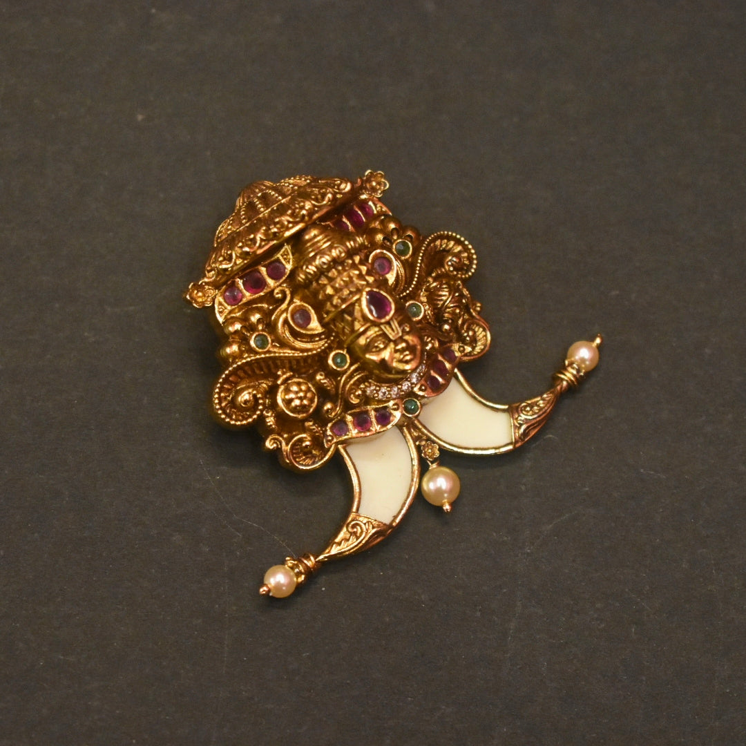 Antique Tirupati Balaji Tiger Nail Locket - Divine Men's Jewelry