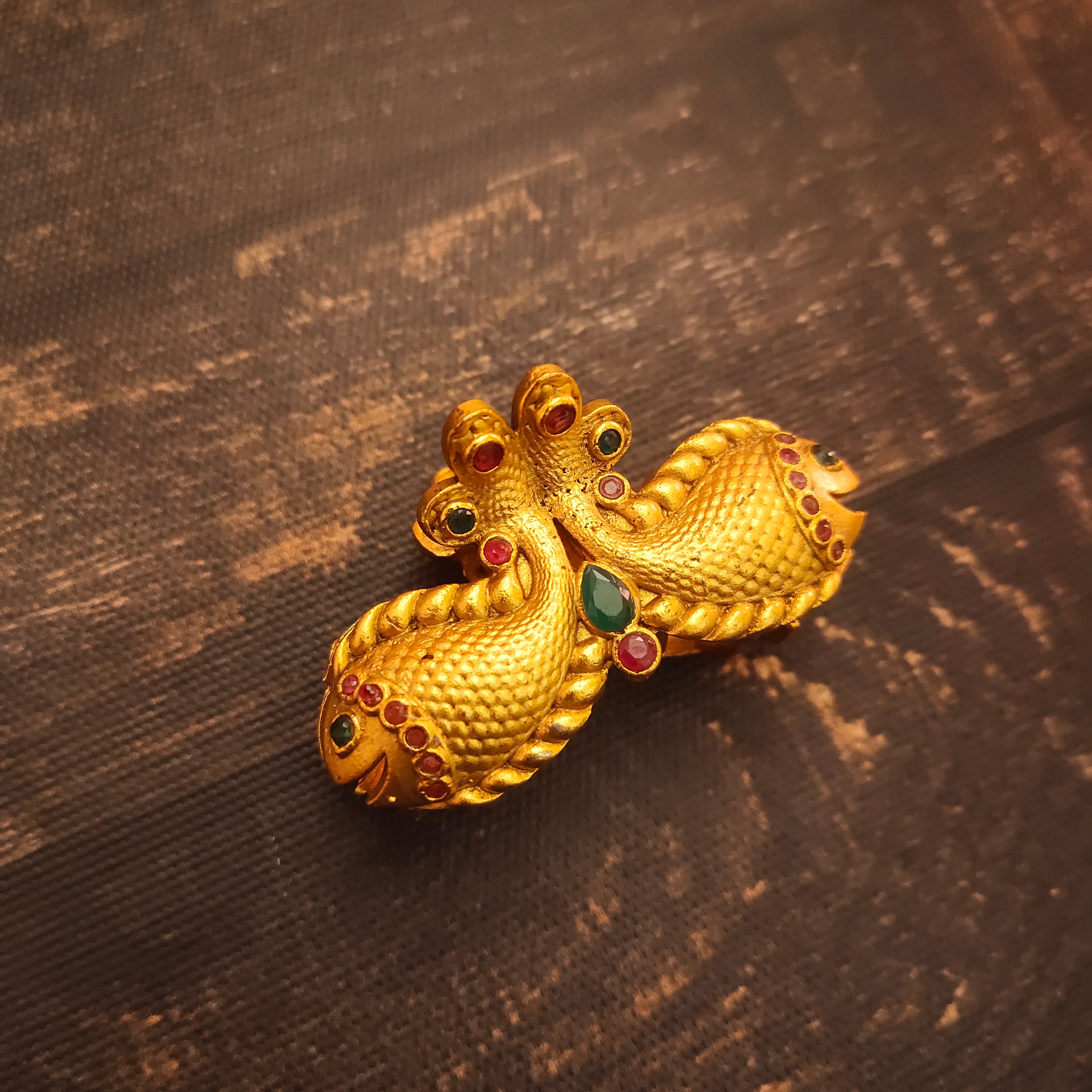 Antique Gold Plated Hair Buckle for Women - 24K Traditional Hair Clip