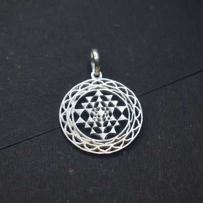 Asp Silver Sri Yantra Pendant