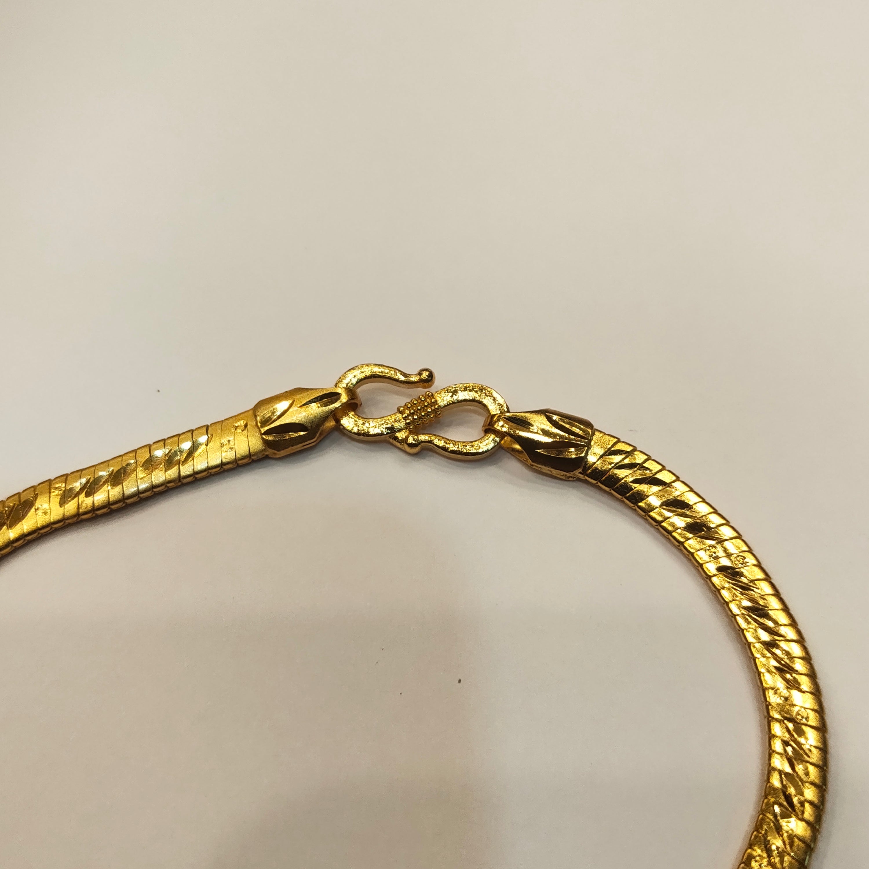 ASP 24K Gold Plated Snake Bracelet for Men - Gilded Serpent