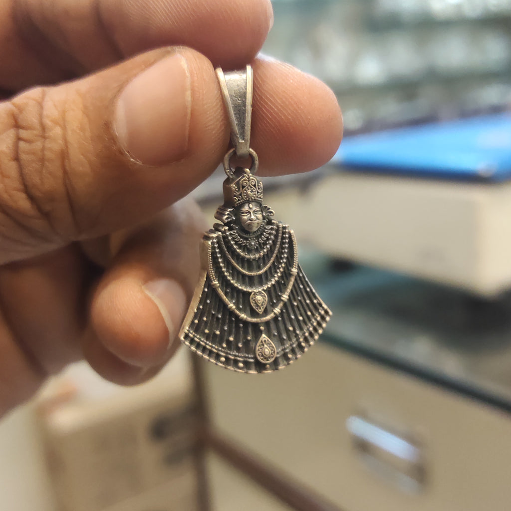 925 Pure Silver Khatu Shyam Pendant for Men, Women & Kids