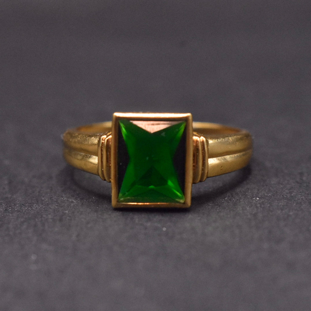 Premium Handmade Zircon 24K Gold Plated Ring for Men