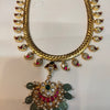 Asp 24 K Gold Plated Jadau Kundan Mango Jalebi Necklace