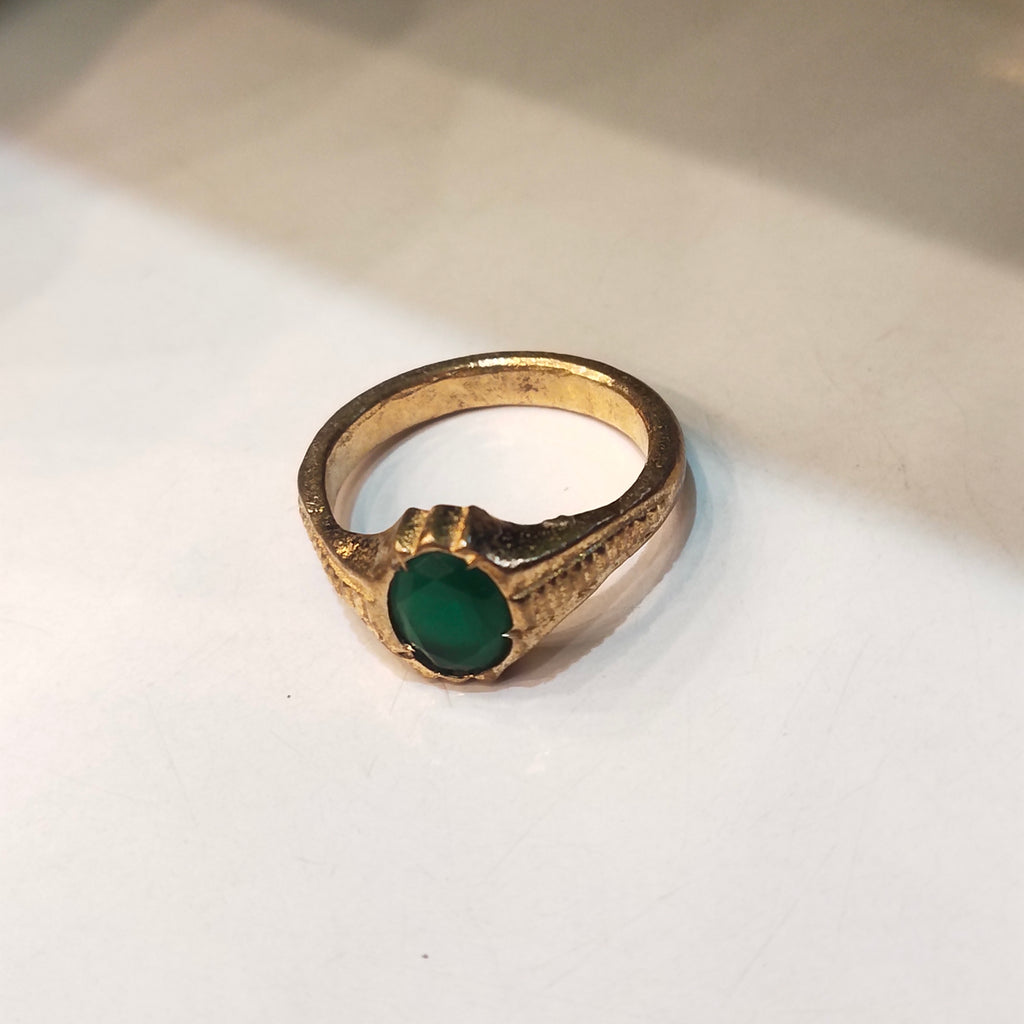 Emerald Panchloha Ring - Men's Anti-Tarnish