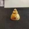 Panchaloha Gold Mukut for Deity Idol - Woven Mesh Dome with Lotus Collar