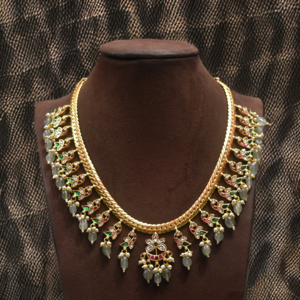 Asp Jadau Kundan Jalebi Necklace Set