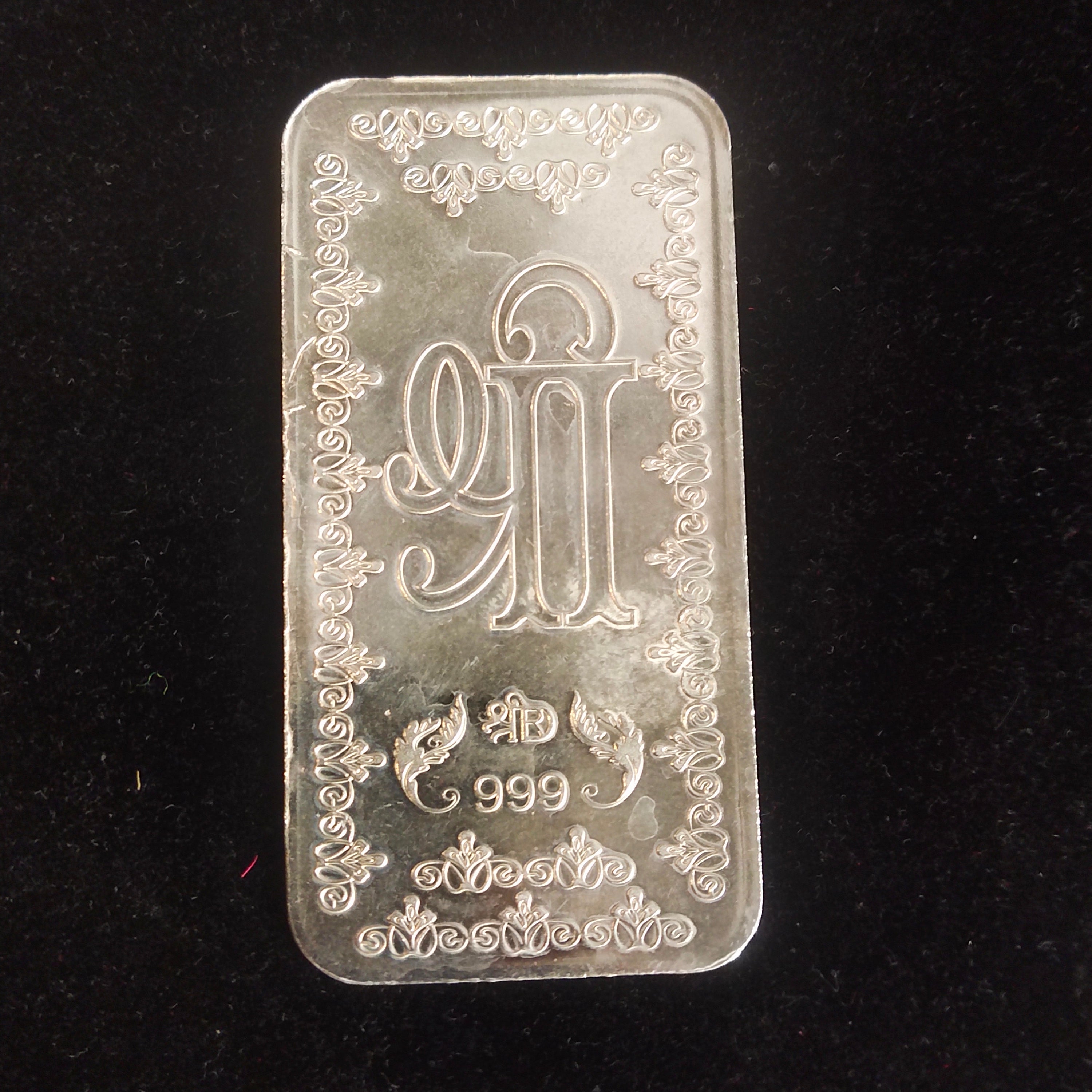 Silver Ganesh Coin 50g | 999 Pure Silver | Shubh Labh