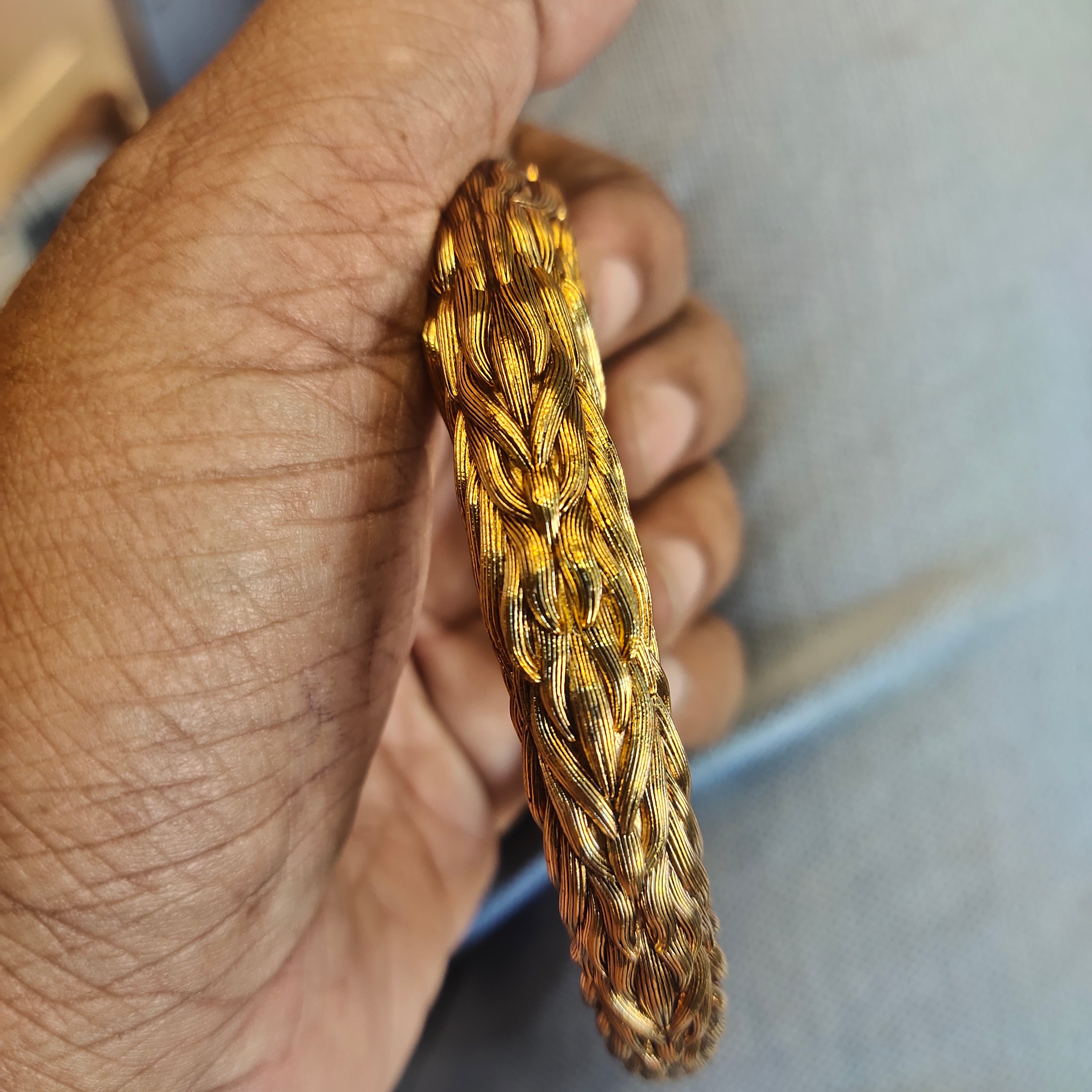 Asp 925 Silver Gold Plated Nagas Simha Kada for Men