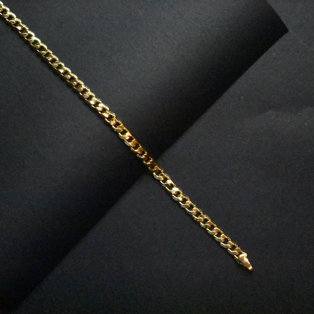 "Gleaming Elegance: Unveiling the ASP Cuban 24k Gold Plated Bracelet for Men"
