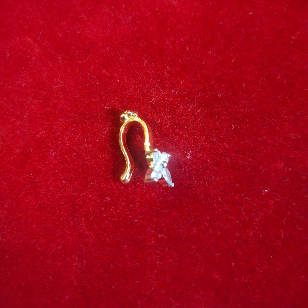 Star Flower Gold Plated 925 Silver Cartilage Stud