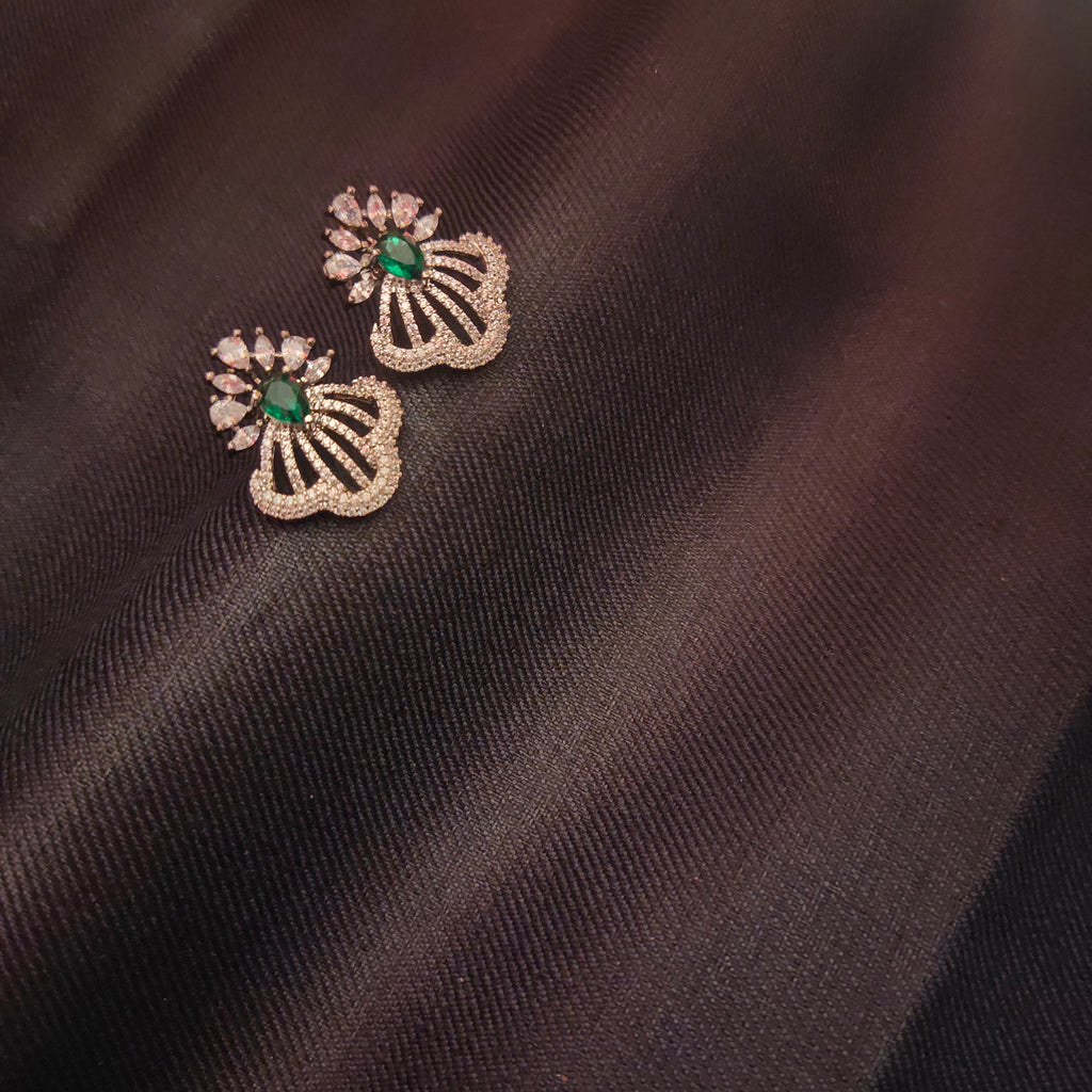 Cute Victorian American Diamond Stud Earrings - Vintage Charm