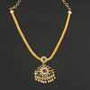 24K Gold Plated Zircon Naan Pathkam Necklace - Traditional Indian Jewellery