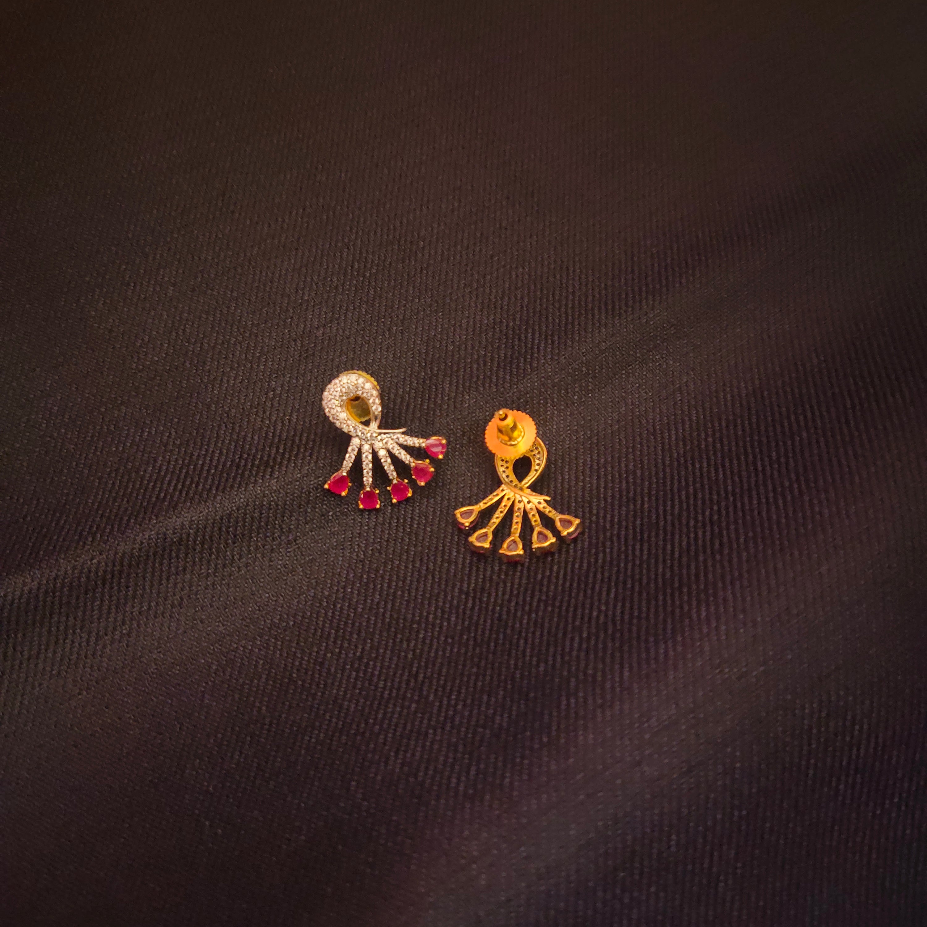 Stylish American Diamond Stud Earrings - Contemporary Designer Jewelry