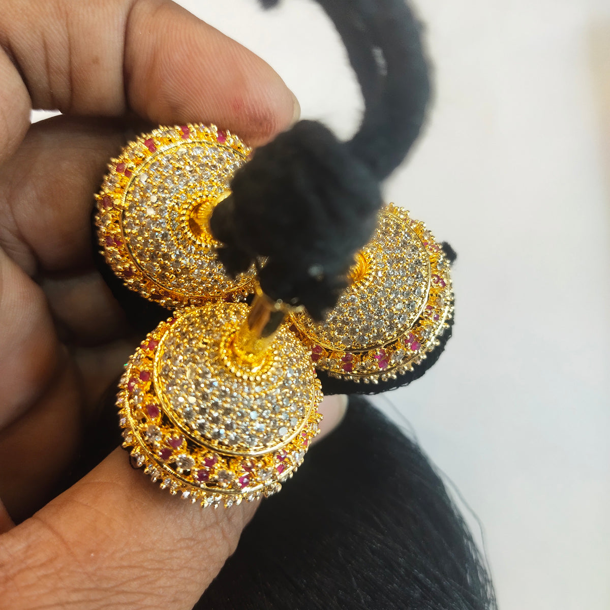 Asp Zircon Kunjalam - Kuppulu - Jada Gantallu - For Classical Dance Hair Extension
