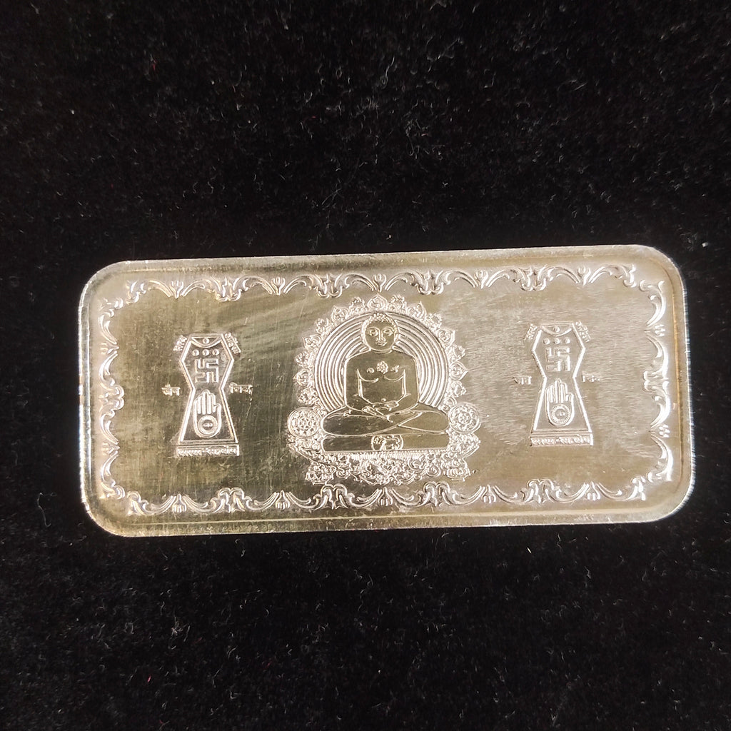 Silver Mahavir Bar | Namokar Mantra | 999 Pure Silver | Jain Gift
