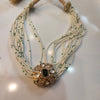 Asp Green Kundan Beaded Gold Plated Choker Necklace Set