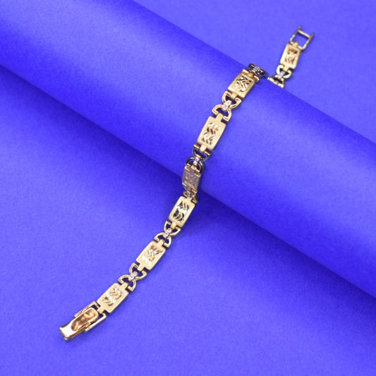 "Golden Elegance: Handcrafted 24k Gold-Plated Bracelets for Men's Daily Style"