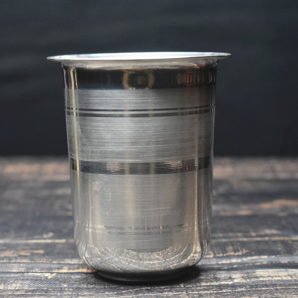 Pure Silver Glass 48g | 800 Purity Large Silver Tumbler for Water & Puja - 8cm