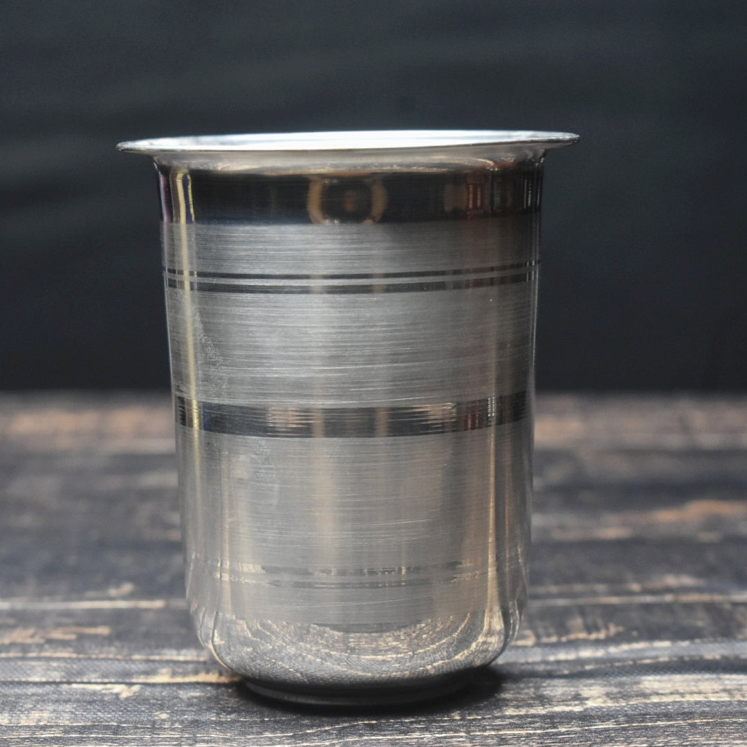 Pure Silver Glass 48g | 800 Purity Large Silver Tumbler for Water & Puja - 8cm