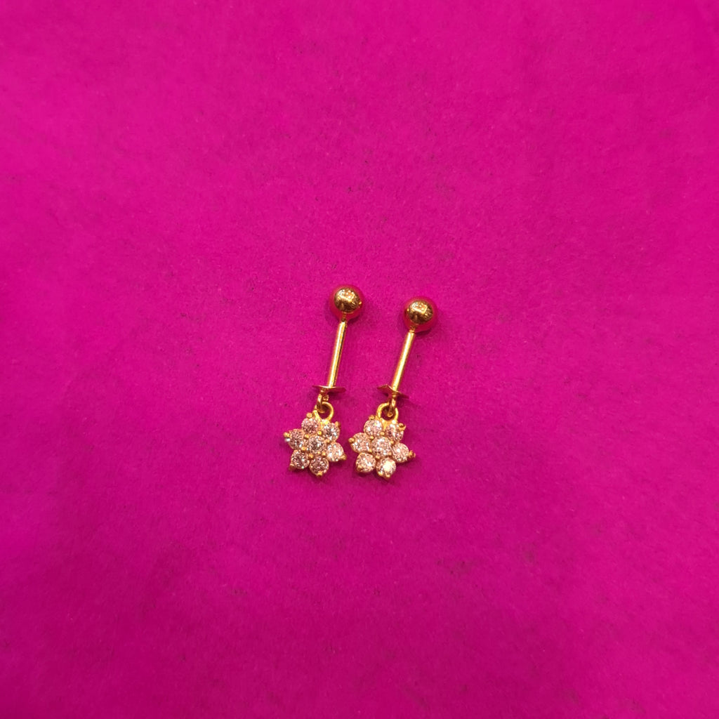 18kt Gold Bugudi Earrings - Traditional Indian Jewelry