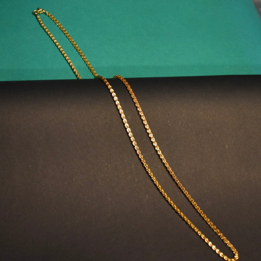 "Shine Bright with ASP's Luxe 24k Gold-Plated 30-Inch Chain!"