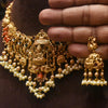Antique Coral Laxmi Bridal Necklace Set - Traditional Indian Wedding Jewelry