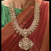 "Radiant Elegance: The Asp Fashion Kundan Long Necklace Set"