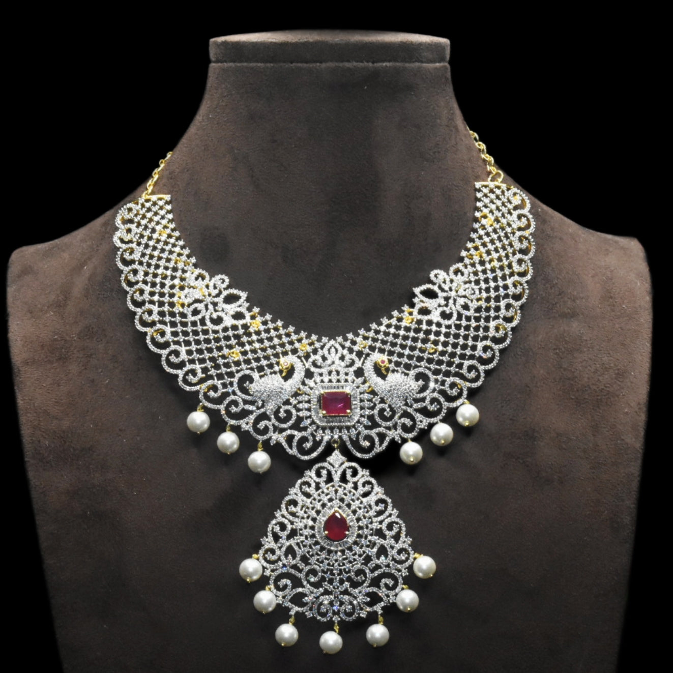 "Dazzle in Style: The Modern Glamour of Asp Fashion Jewellery's American Diamond Necklace"