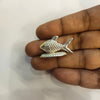 Silver Fish Idol on Decorative Oval Base