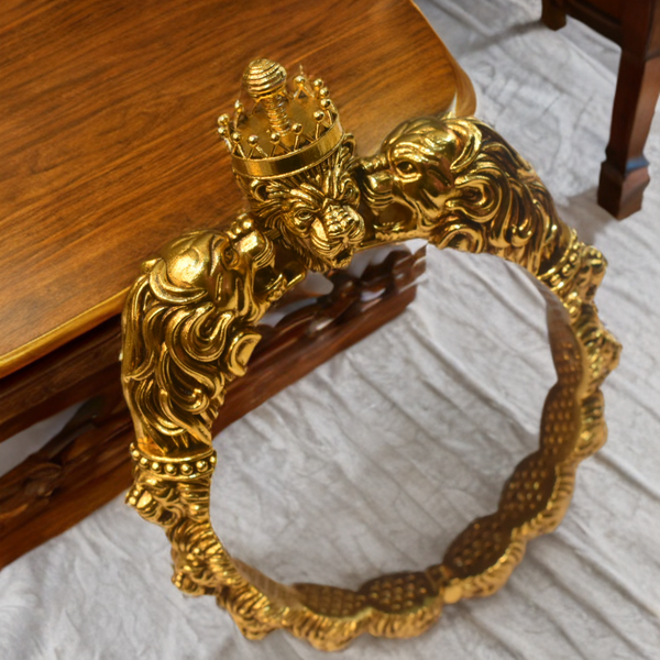 Asp Silver Royal Antique Lion Kada for Men