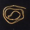 Gold Multi-Strand Chain Necklace with Bead Stations