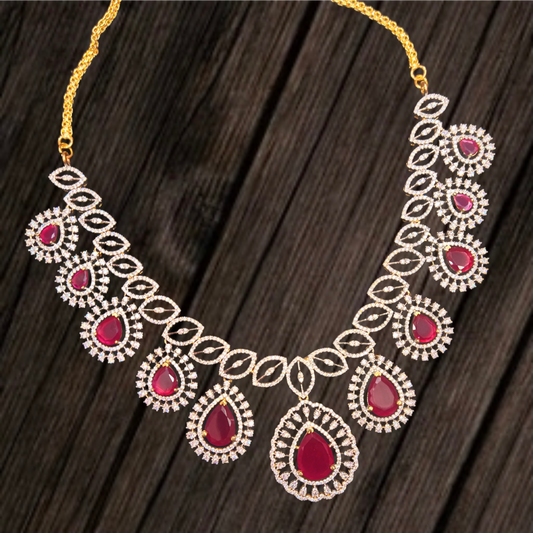 Fascinating American Diamond Necklace Set By Asp Fashion Jewellery