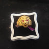 Gold Lion Head Ring with Ruby Eyes for Men