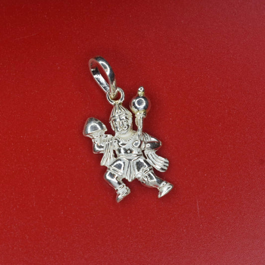 Divine Grace in Silver: Hanuman Pendant, a Symbol of Strength and Protection