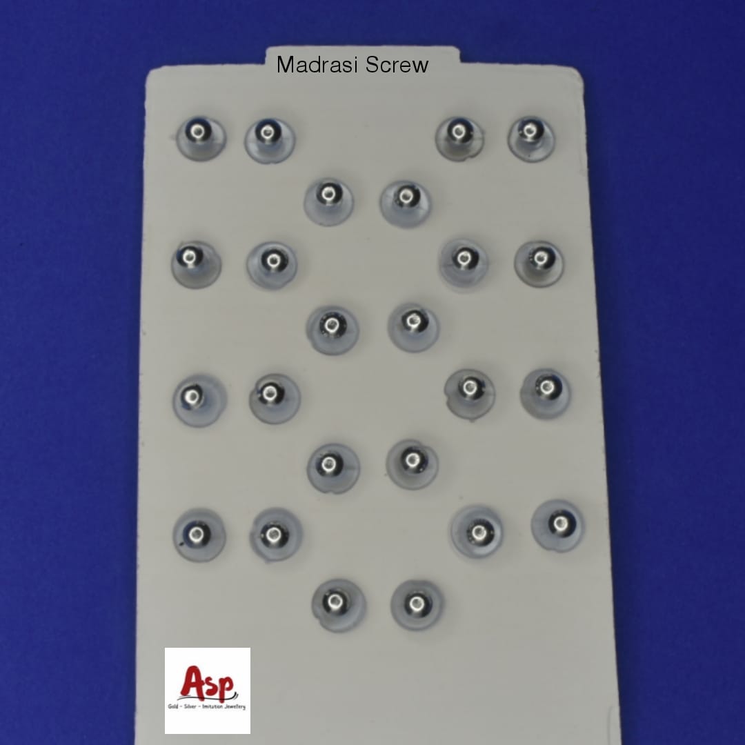 Sterling Silver Flower Stud Earrings for Kids - 92.5 Silver Screw Back