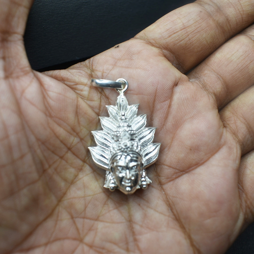 Shine Bright with the Pure Silver Renuka Yellamma/Maramma/Aadishakti Devi Locket